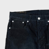 Levi's 502 Pants Mens 32x32 Black Corduroy Tapered Stretch Regular Fit Mid Rise