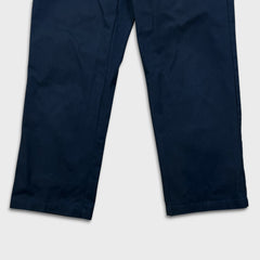 Dickies Pants Mens 34x32 Blue Loose Fit Workwear Baggy Casual Chino Trousers