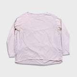 Lululemon Back In Action Long Sleeve Shirt Womens Medium Pink Relaxed Fit Yoga
