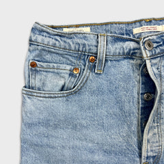 Levi's Ribcage Straight Jeans Womens 29x27 Blue High Rise Light Wash Denim Pants