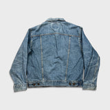 Levi's Strauss Signature Denim Jacket Mens Medium Blue Light Wash Faded Trucker