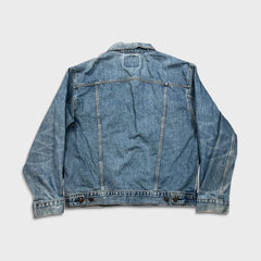 Levi's Strauss Signature Denim Jacket Mens Medium Blue Light Wash Faded Trucker