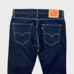 Levi's 512 Jeans Mens 33x32 Blue Slim Taper Leg Dark Wash Mid Rise Stretch Denim Pants