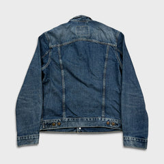 Levi's Type 3 Jean Jacket Mens Medium Blue Dark Wash Denim Western Trucker
