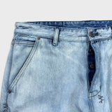 Ksubi Operator Carpenter Jeans Mens 34x32 Blue Double Knee Light Wash Workwear Denim Pants
