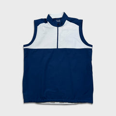 Adidas Golf Vest Mens Large Blue 1/4 Zip Lightweight Sportswear Jacket