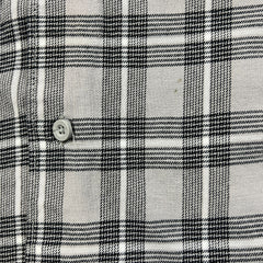 Dickies Shirt Mens Large Gray Plaid Flannel Workwear Long Sleeve Button Up
