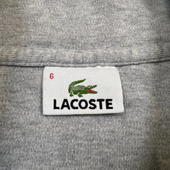 Lacoste Sweatshirt Mens Large Gray 1/4 Zip Long Sleeve Preppy Pullover
