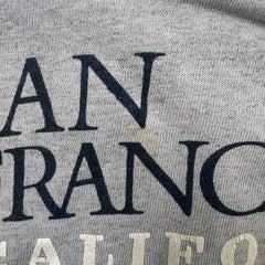 Vintage 90s San Francisco California Sweatshirt Mens Medium Blue 1/4 Zip USA Pullover