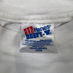 Vintage 90s MG MGB T Shirt Mens Large White USA Sports Car Single Stitch Tee