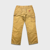 Vintage Y2K Dickies Pants Mens 38x31 Beige Double Knee Distress Carpenter Canvas Workwear