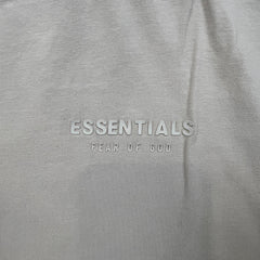 Fear of God Essentials T Shirt Mens XL Gray Rubberized Logo Short Sleeve Tee