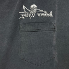 Vintage 90s Dead Stroke Billiards T Shirt Mens XL Black Top Dog I Own The Kennel Tee