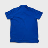 Diesel T Kal Patch Polo Shirt Mens Medium Blue Short Sleeve Box Logo Pique Slim