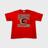 Vintage Y2K Calgary Flames T Shirt Mens XL Red Sportswear NHL Hockey Tee