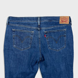 Levi's Boyfriend Jeans Womens 38x27 Blue Relaxed Fit Mid Rise Distressed Denim Pants
