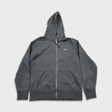 Nike Sportswear Hoodie Mens Large Gray Swoosh Full Zip Hooded Sweater