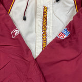 Vintage Y2K Reebok Washington Redskins Heavy Jacket Mens Medium White 1/4 Zip NFL Football