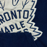 Vintage 90s Toronto Maple Leafs Fleece Mens Medium Blue Hockey NHL Pullover Jacket