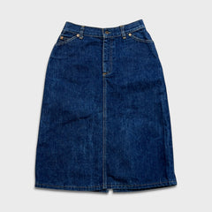 Vintage 70s Miss Levi’s Denim Skirt Womens 26x18 Orange Tab USA High Waist