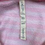 Lululemon Scuba Hoodie Womens Size 10 Pink Striped Full Zip Hooded Sweater