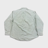 Vintage 90s Polo Ralph Lauren Shirt Mens XL White Green Striped Preppy Button Up