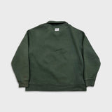 Vintage 90s Roots Athletics Sweatshirt Mens Large Green 1/4 Zip Faded Pullover