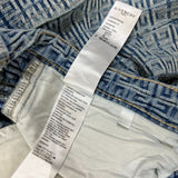 Givenchy 4G Jacquard Denim Mens 34x34 Blue Oversized Fit Light Wash Monogram Pants