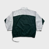 Vintage 90s Reebok Fleece Mens XL Green Logo Outdoor Pullover 1/4 Zip Jacket