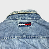 Vintage 90s Tommy Hilfiger Denim Shirt Mens Large Blue Tommy Jeans Button Up