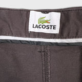 Lacoste Pants Mens 40x32 Brown Tailored Fit Twill Casual Chino Slim Trousers