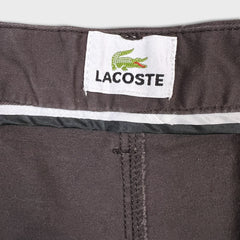 Lacoste Pants Mens 40x32 Brown Tailored Fit Twill Casual Chino Slim Trousers