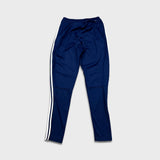 Adidas Track Pants Mens Small Blue Essentials 3 Stripe Training Athletic Jogger