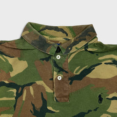 Polo Ralph Lauren Shirt Mens Large Green Camo Pony Classic Preppy Short Sleeve Polo Shirt