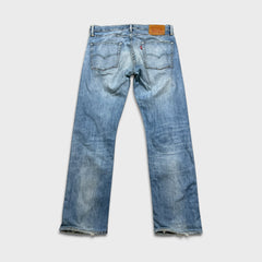 Levi’s 513 Jeans Mens 32x30 Blue Slim Straight Fit Light Wash Faded Denim Pants