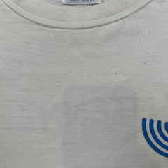 Vintage Y2K Antenna Software Tech T Shirt Mens Large White Distressed Promo Tee