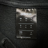 Adidas Hoodie Mens XL Black 3 Stripes Spell Out Pullover Hooded Sweater