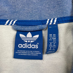 Adidas Originals Tracksuit Top Mens 2XL Blue 3 Stripes Full Zip Sweatshirt