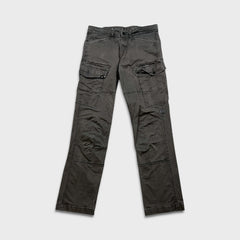 G-Star Raw Pants Mens 32x32 Gray Rovic Zip Straight Faded Wash Cargo Utility Trouser