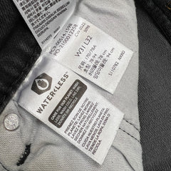 Levi's 514 Jeans Men 31x32 Black Slim Straight Fit Dark Wash Stretch Faded Denim Pants