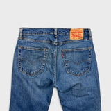 Levi's 505 Jeans Mens 32x32 Blue Regular Fit Straight Leg Medium Wash Denim Pants
