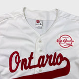 Vintage 90s Rawlings Cito Gaston Baseball Ontario Academy Jersey Mens Large White USA MLB
