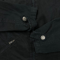 Lauren Ralph Lauren Jeans Denim Jacket Womens Medium Black Full Zip Trucker