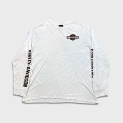 Harley Davidson Long Sleeve Shirt Mens 2XL White Orlando Florida Motorcycle Tee