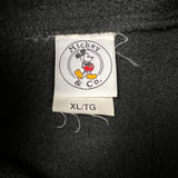 Vintage 90s Disney Mickey Mouse Fleece Mens XL Black 1/2 Snap T Ski Jacket