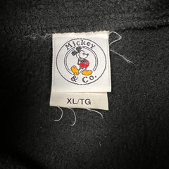 Vintage 90s Disney Mickey Mouse Fleece Mens XL Black 1/2 Snap T Ski Jacket