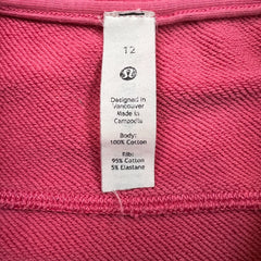 Lululemon Perfectly Oversized Crew Womens Size 12 Pink Faded Pullover Sweatshirt