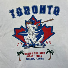 Vintage 1998 Toronto Blue Jays T Shirt Mens Medium White Spring Training Tee