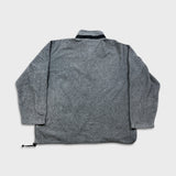 Vintage 90s Tommy Hilfiger Fleece Mens Large Gray 1/4 Zip Spell Out Athletics Jacket