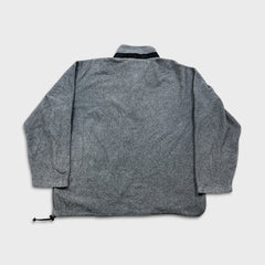 Vintage 90s Tommy Hilfiger Fleece Mens Large Gray 1/4 Zip Spell Out Athletics Jacket